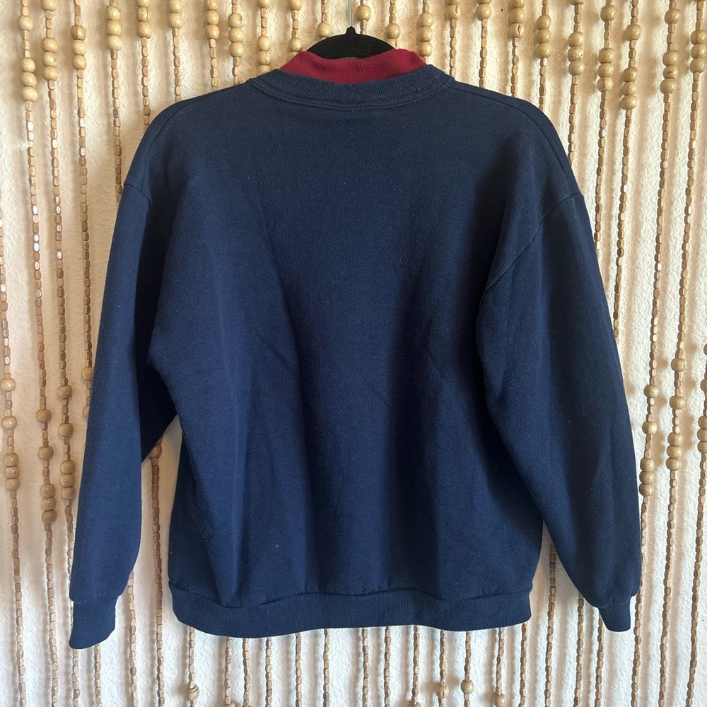 90s Vintage Cat Kitten Puppy Print Country Cottage Pullover Kitschy Cute Sweater - Picture 7 of 7
